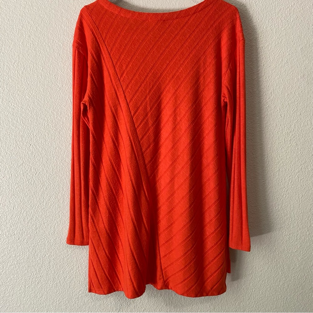 Maeve by Anthropologie Devine Tunic Long Sleeve Medium Orange Textured Sweater - Picture 11 of 12